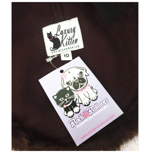 Luxury Kitten Brown logo fur Vest for Pup/kitten - Picture 5 of 6